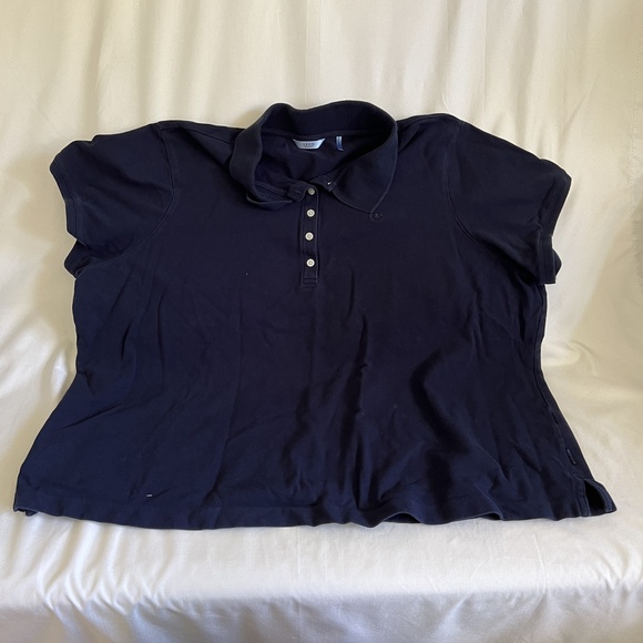 Izod Tops - IZOD Polo Shirt 2X Navy Ladies Short Sleeve Casual Collared Classic Preppy